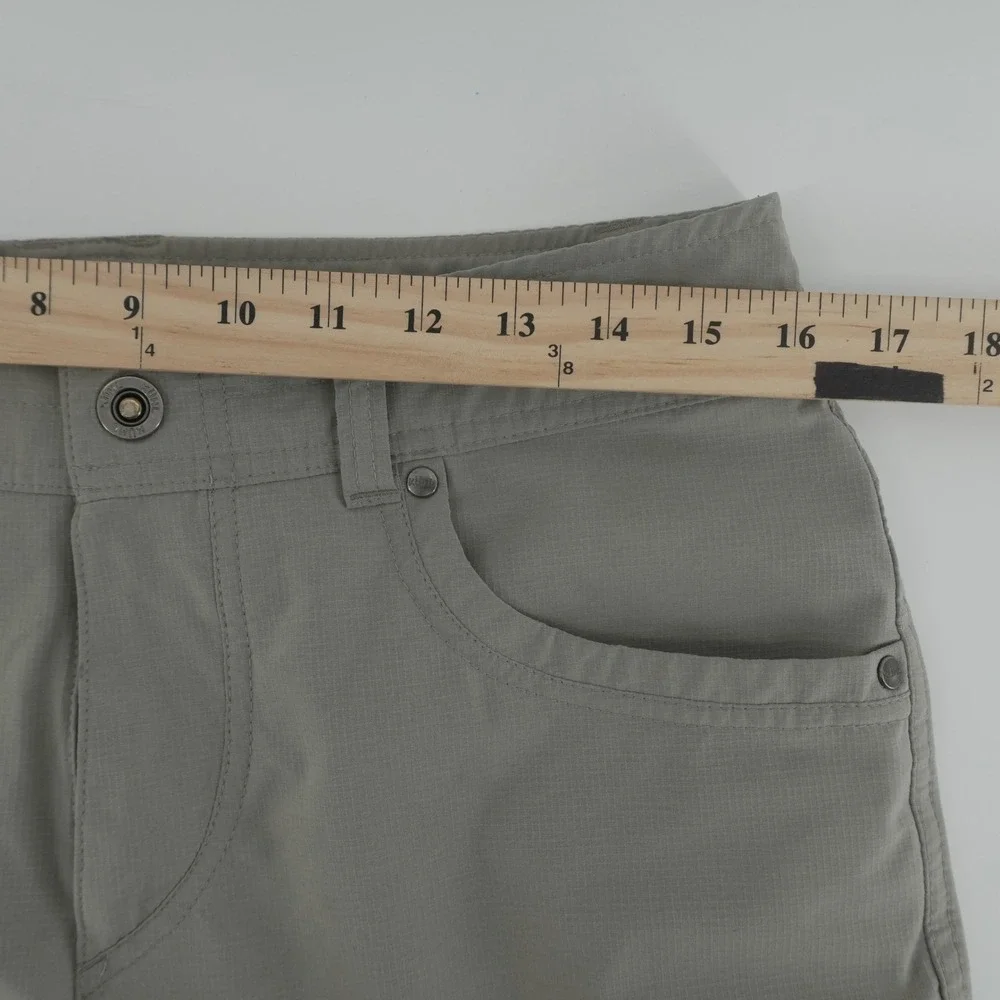 KUHL Hiking Shorts Mens 32 Khaki Green Ripstop Technical Outdoor Cargo